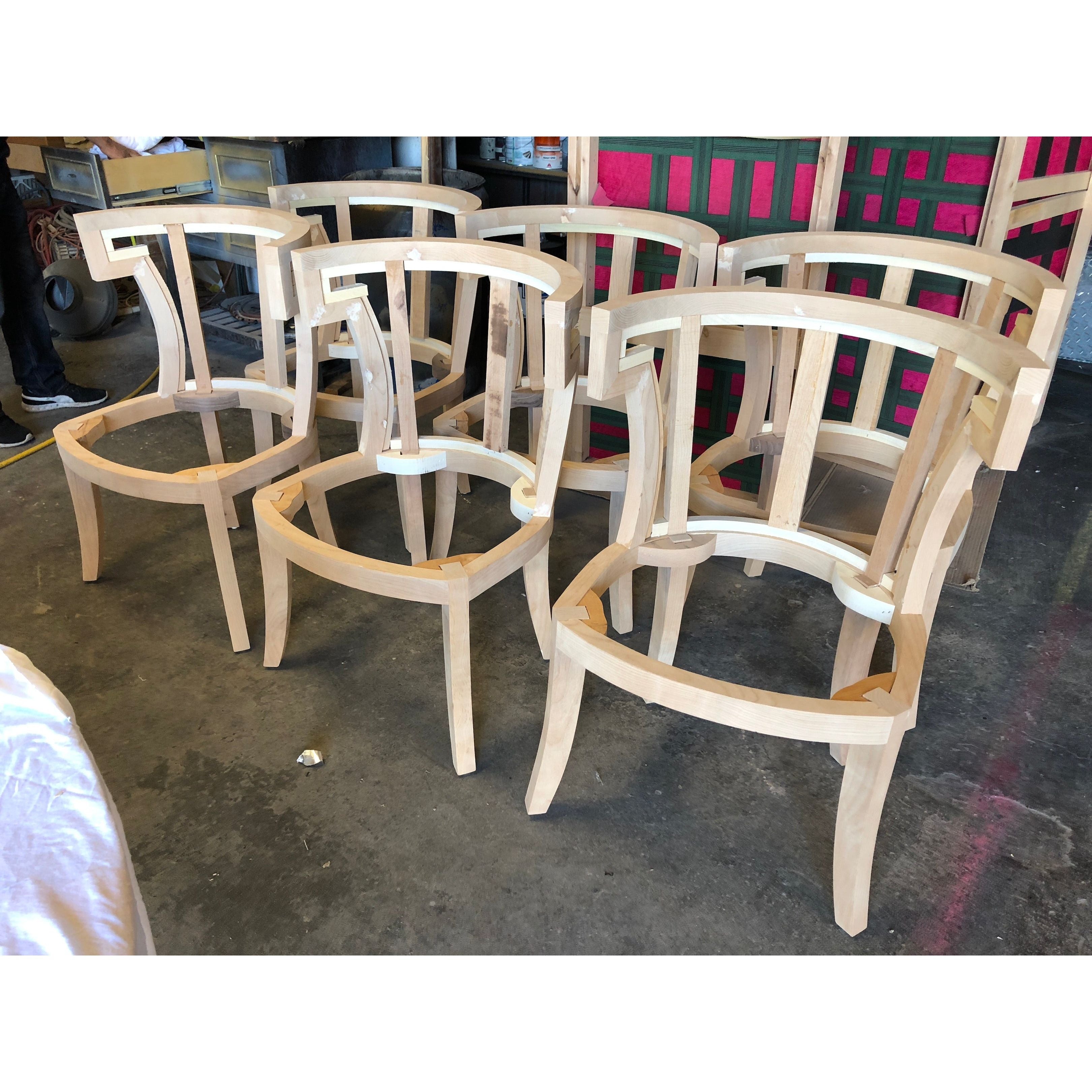 Custom modern dining online chairs