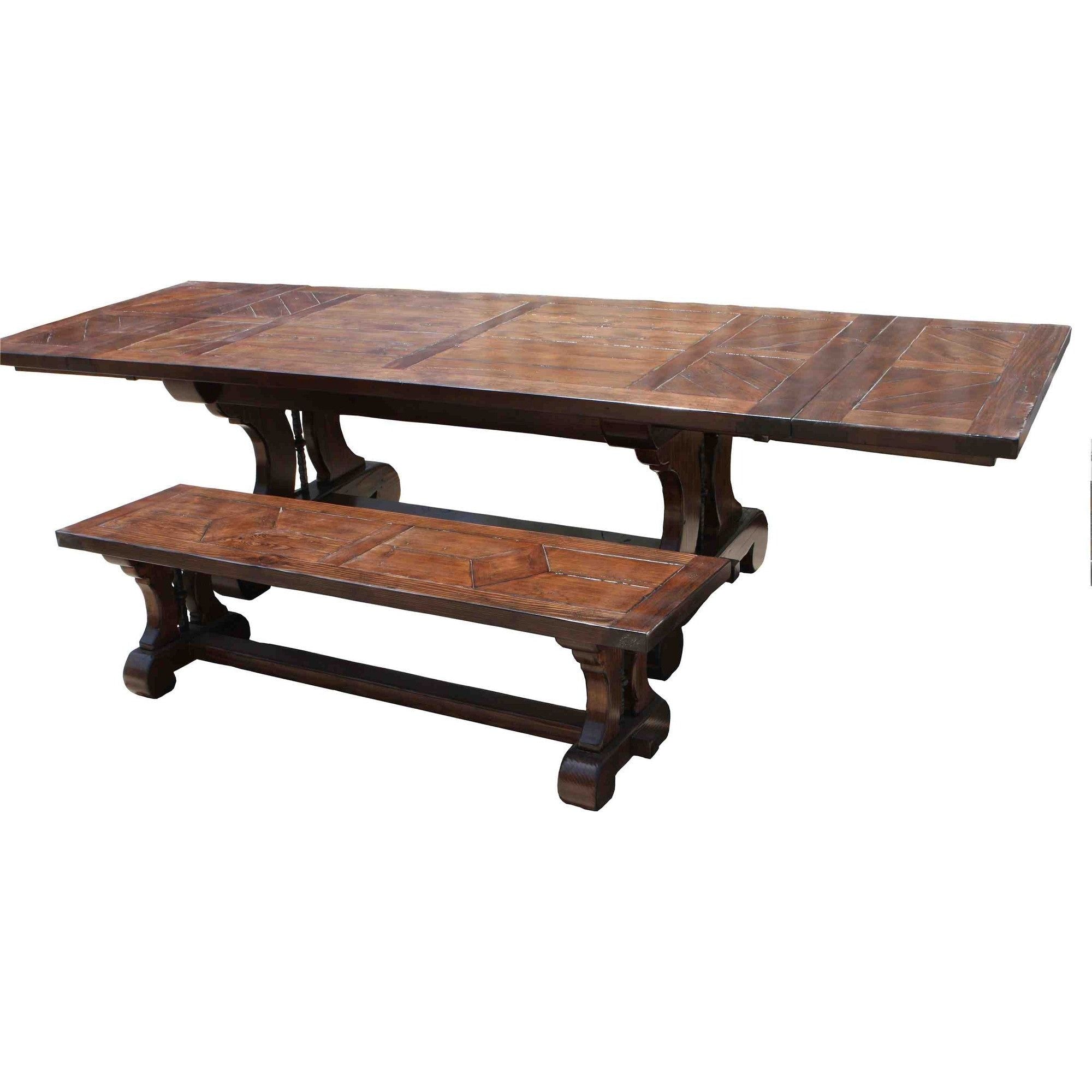 Gothic Style Bench Handmade From Reclaimed Old Wood Salvaged From Old ...