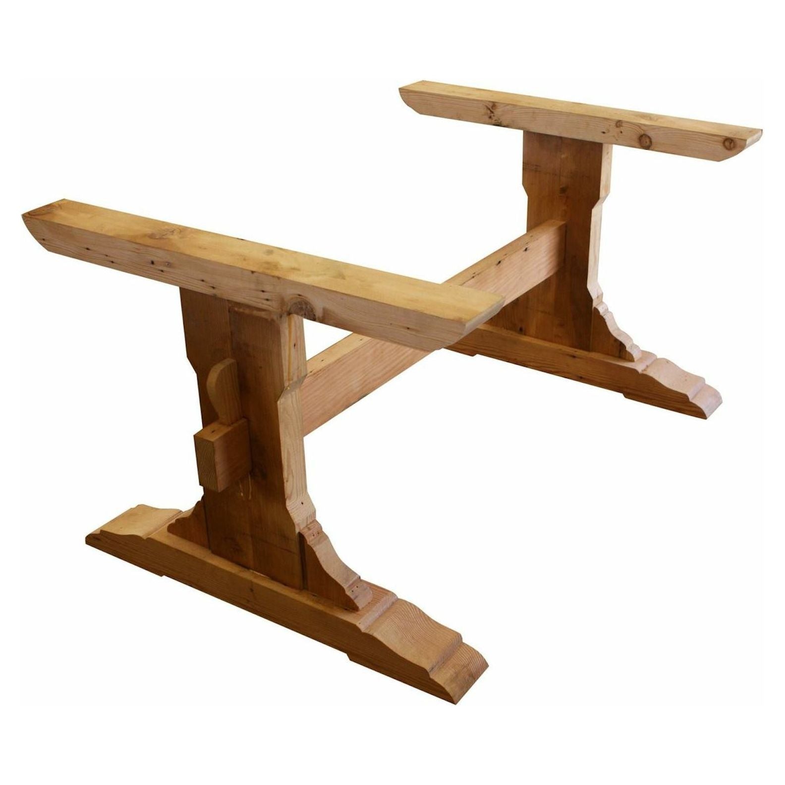 Santa Barbara Dining Trestle Table Built in Reclaimed Lumber-Chunky ...